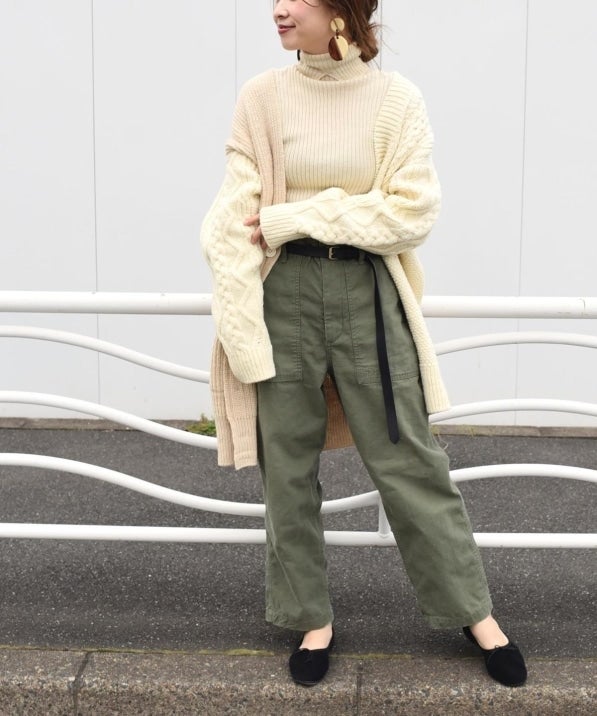unfil:フレンチメリノケーブルカーディガン