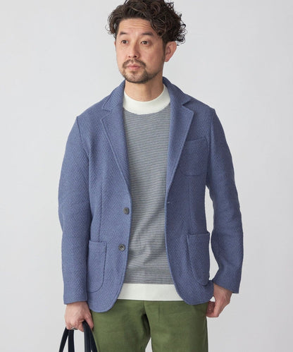 SHIPS:〈手洗い可能〉TEXBRID(R) ヘリンボーンジャカード 2ボタン ジャケット