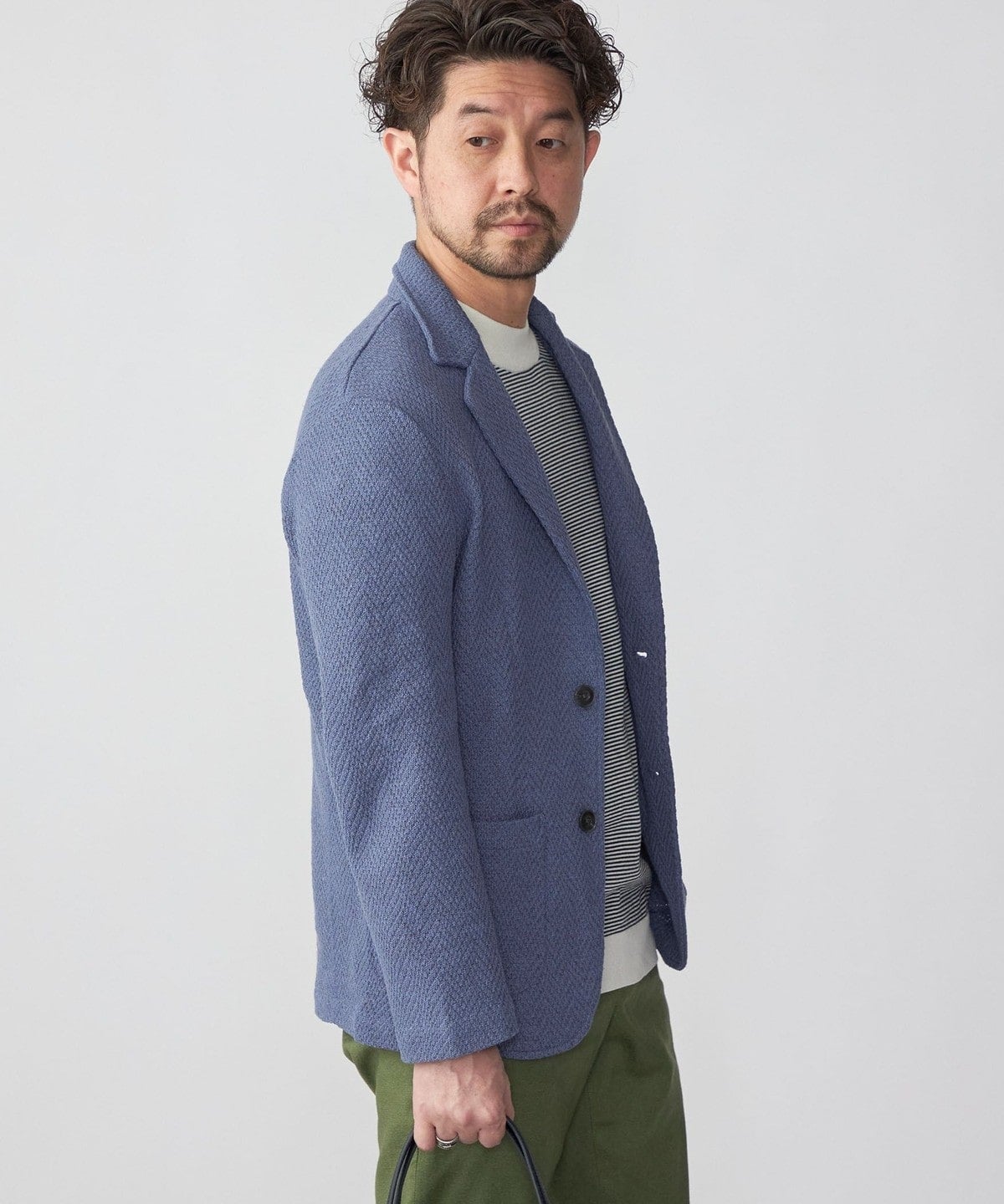 SHIPS:〈手洗い可能〉TEXBRID(R) ヘリンボーンジャカード 2ボタン ジャケット