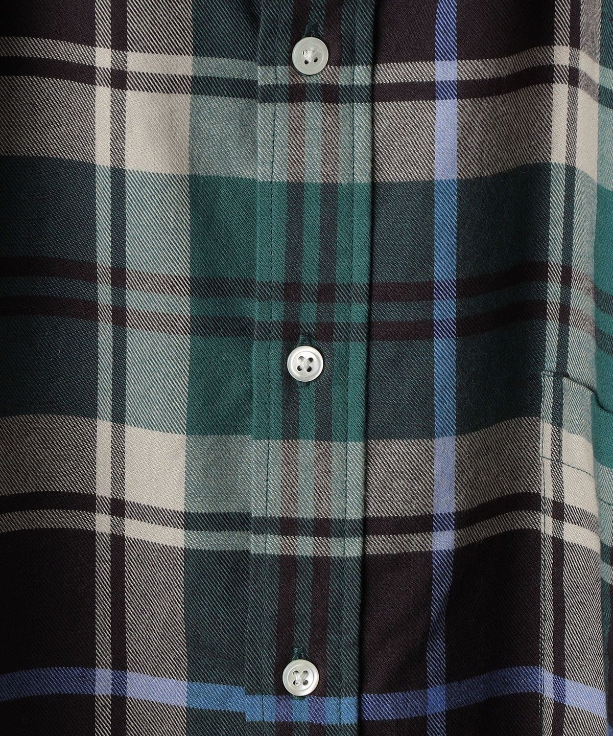 SHIPS: 綿ビエラ ビッグチェック レギュラーカラーシャツ