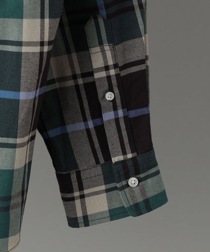 SHIPS: 綿ビエラ ビッグチェック レギュラーカラーシャツ