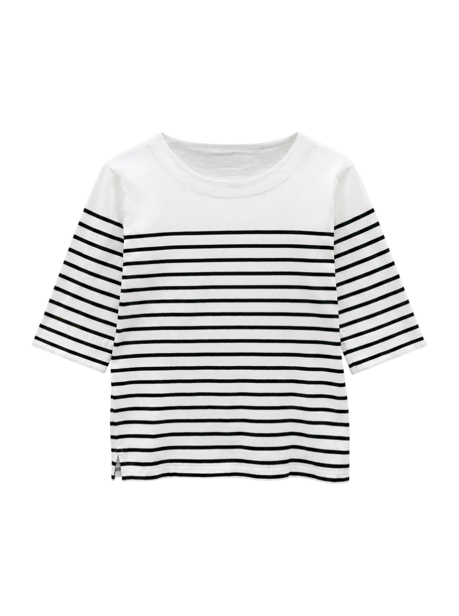 SHIPS JET BLUE:0087 BASIC BDR TEE
