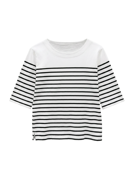 SHIPS JET BLUE:0087 BASIC BDR TEE
