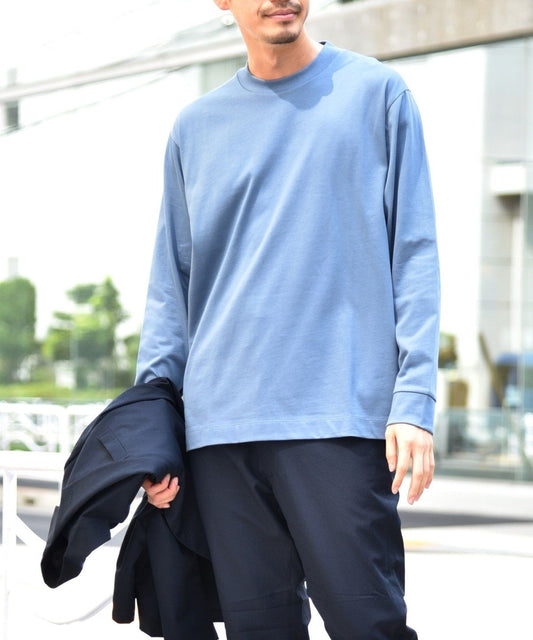 【WEB限定】SHIPS: 形態安定 防シワ加工 テレワーク ビズ Tシャツ (ロンT) 21FW