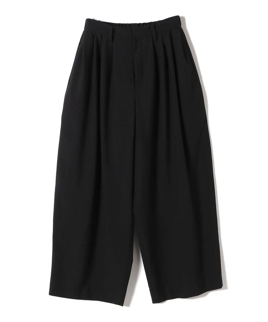 SHIPS Primary Navy Label:タック ワイド コクーン パンツ
