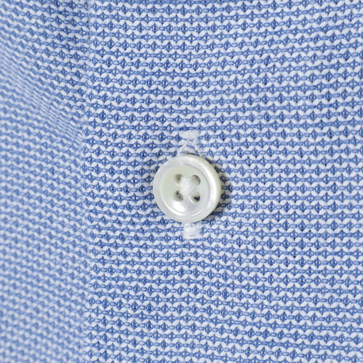 SD: 【MONTI社製生地】カラミ ストライプ ホリゾンタルカラー シャツ(ブルー)