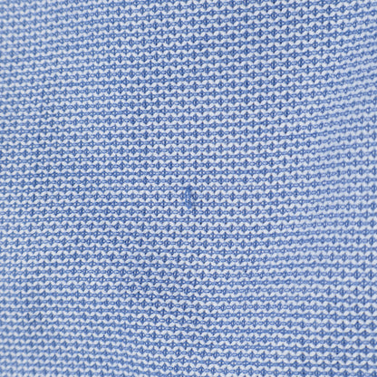 SD: 【MONTI社製生地】カラミ ストライプ ホリゾンタルカラー シャツ(ブルー)