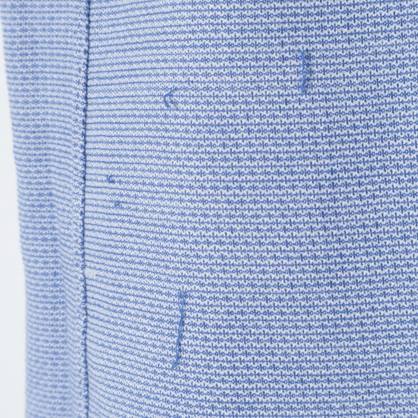 SD: 【MONTI社製生地】カラミ ストライプ ホリゾンタルカラー シャツ(ブルー)