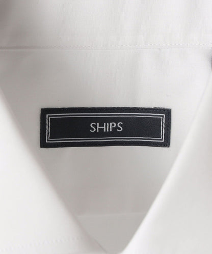 SHIPS: ワイドカラー ブロード 無地 シャツ