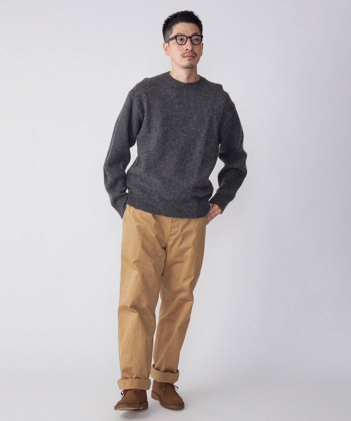 SHIPS:〈シェットランドタイプ〉ウール シャギードッグ ニット (セーター) 23FW