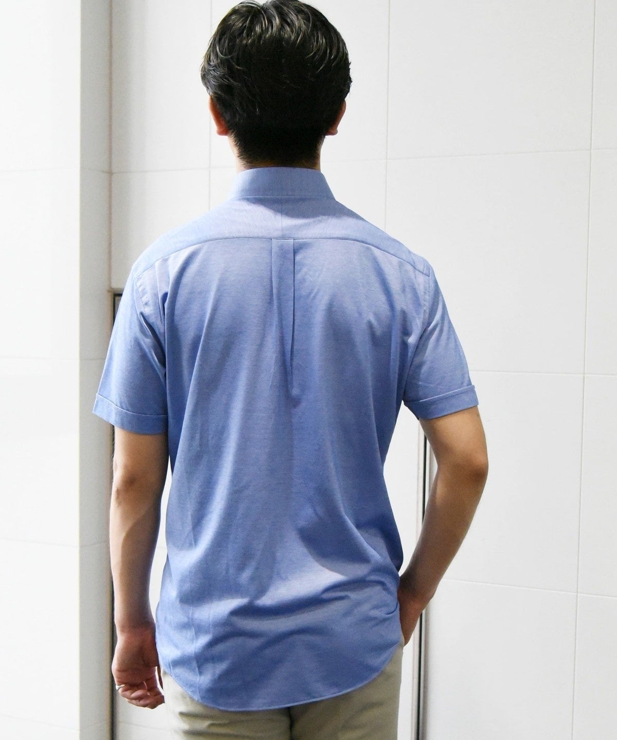 SHIPS:COOLMAX(R)ジャージー ボタンダウン 半袖シャツ