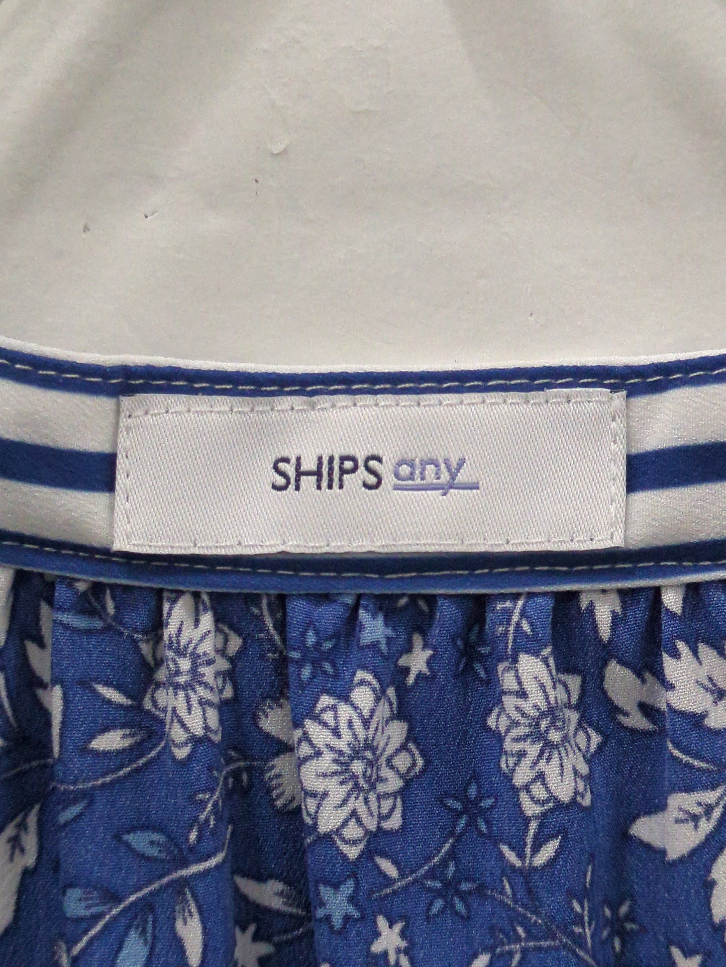 SHIPS any:〈洗濯機可能〉フラワー ストライプ ミックス フレア シャツ ワンピース