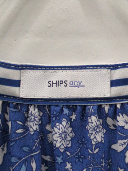 SHIPS any:〈洗濯機可能〉フラワー ストライプ ミックス フレア シャツ ワンピース