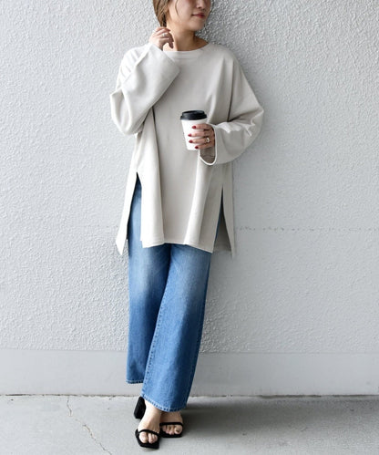 SHIPS any:〈抗菌防臭〉USAコットン 裏毛 ワイド プルオーバー