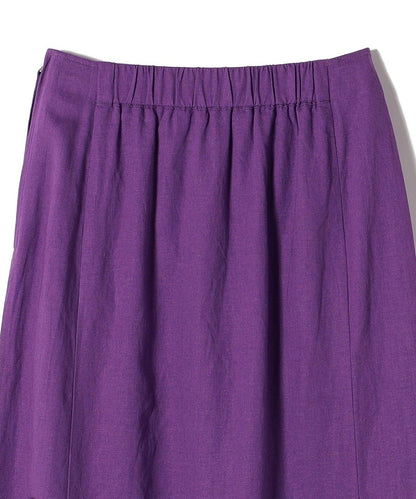 〈手洗い可能〉リネン レーヨン サイド リボン マーメイド スカート