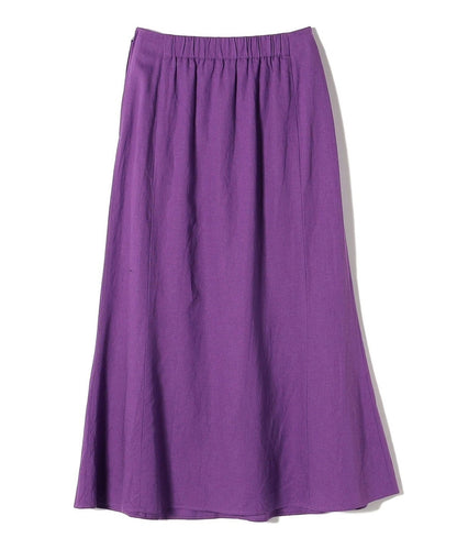 〈手洗い可能〉リネン レーヨン サイド リボン マーメイド スカート