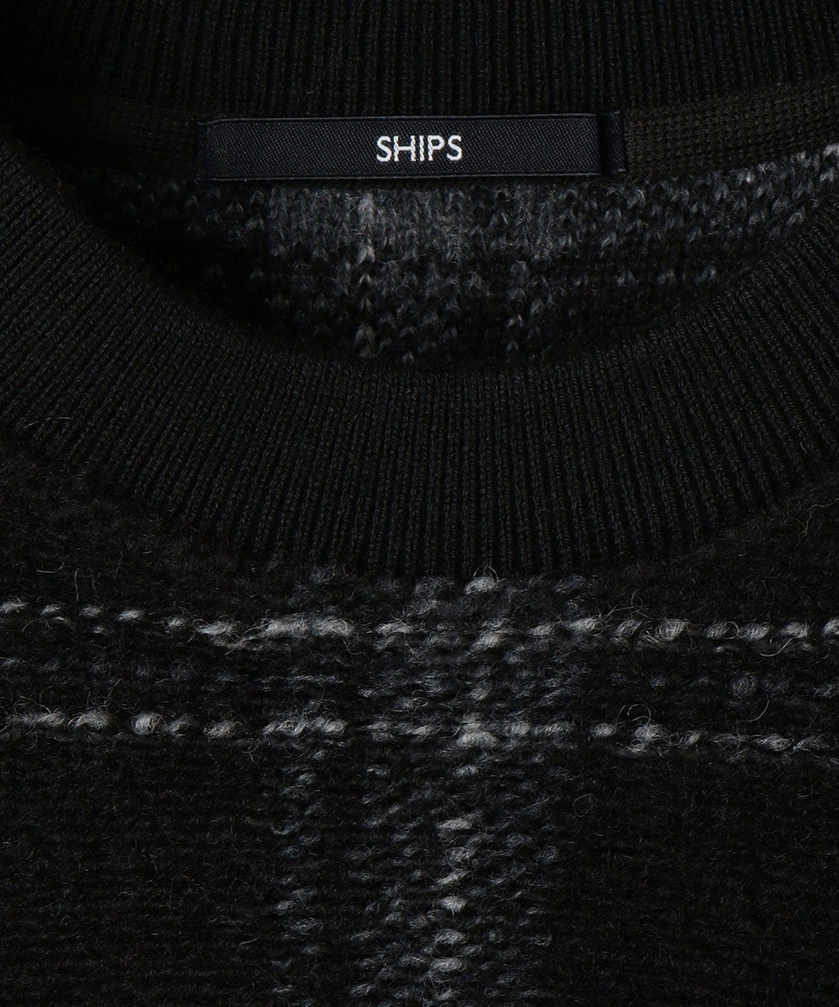 SHIPS: チェック フリース クルーネック プルオーバー