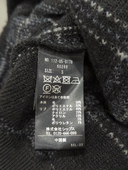SHIPS: チェック フリース クルーネック プルオーバー