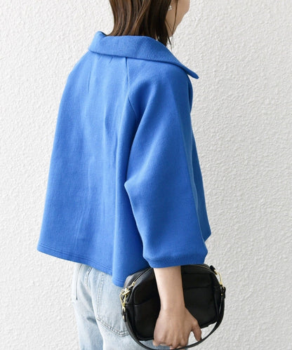 SHIPS any:〈手洗い可能〉サカリバ スキッパー ポロ プルオーバー