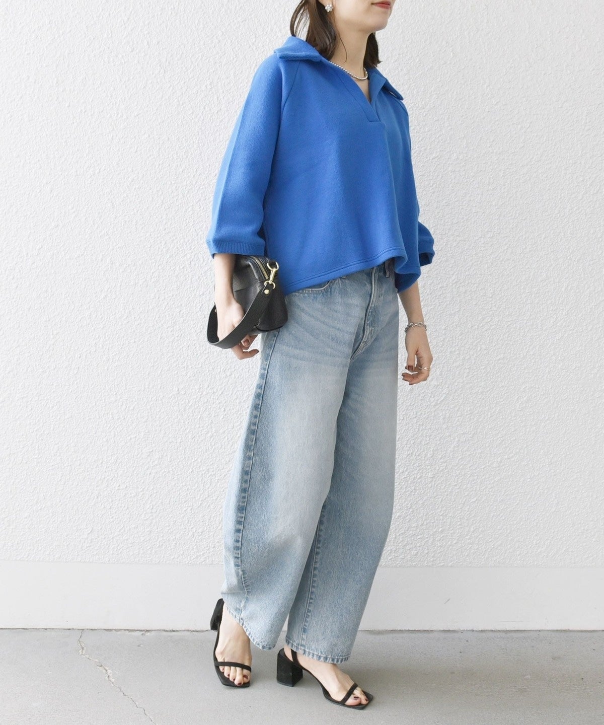 SHIPS any:〈手洗い可能〉サカリバ スキッパー ポロ プルオーバー