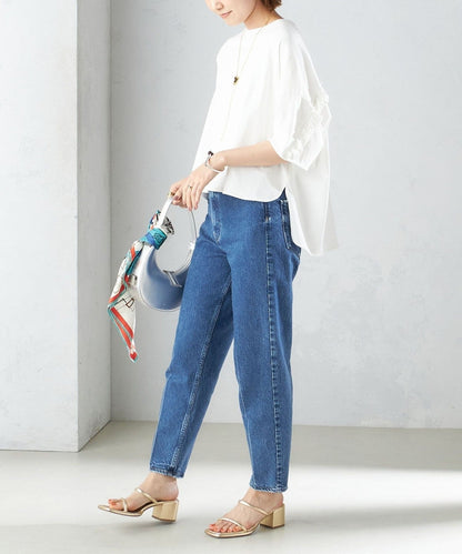 〈洗濯機可能〉バック フリル 半袖 Tシャツ