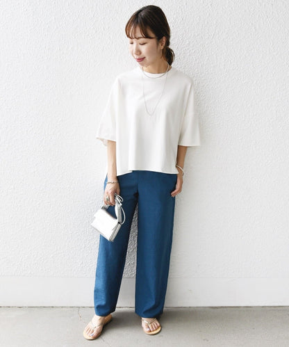 〈洗濯機可能〉バック フリル 半袖 Tシャツ