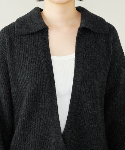 quaranciel: アクア カシミヤ ブレンド スキッパー ニット