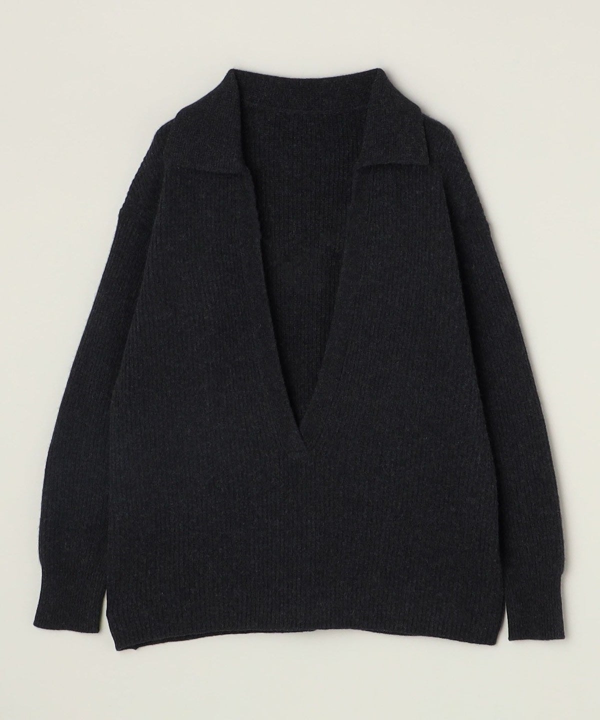 quaranciel: アクア カシミヤ ブレンド スキッパー ニット