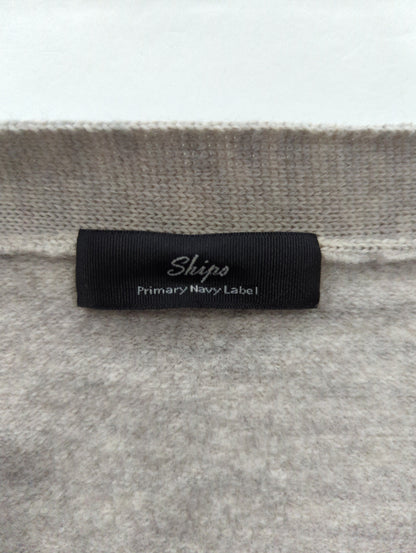 SHIPS Primary Navy Label:ボイルドウールボタンプルオーバー