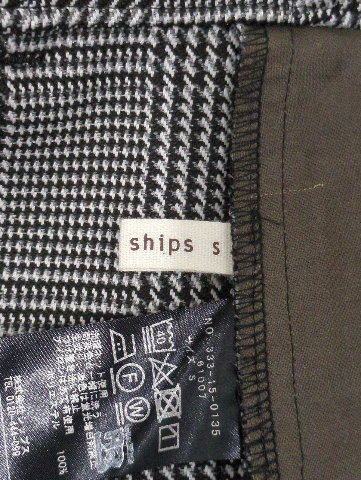 liflattie ships:グレンチェックボックスプリーツパンツ