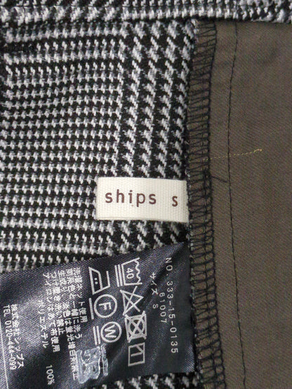 liflattie ships:グレンチェックボックスプリーツパンツ