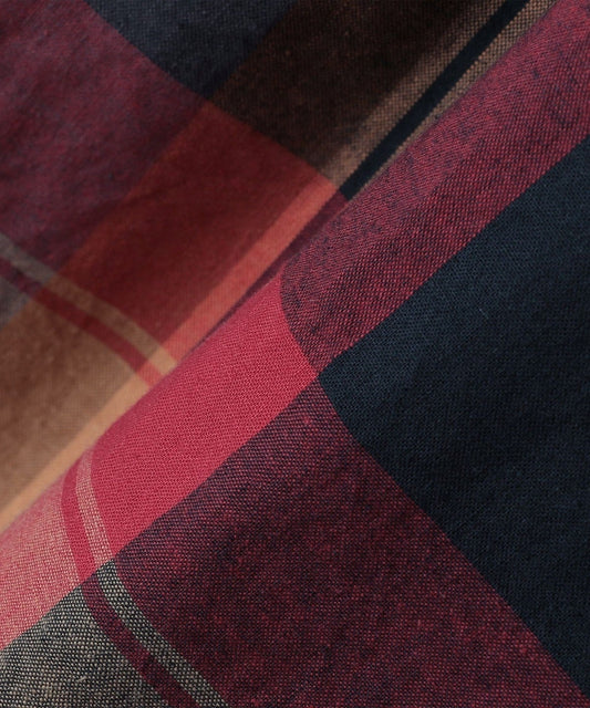 SHIPS: コットン/リネン マドラスチェック ボタンダウンシャツ