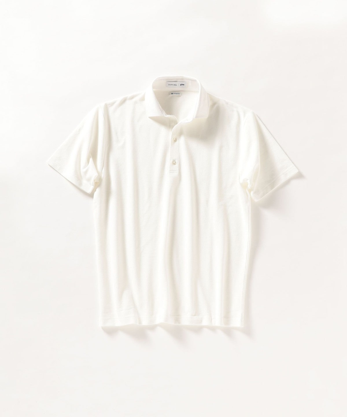 【SHIPS any 別注】gim×DR.C医薬 ハイドロ銀チタン 加工 スキッパー ポロシャツ