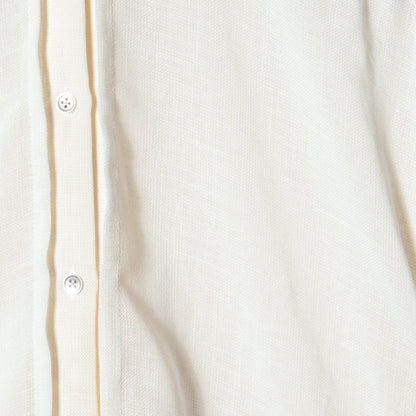 〈手洗い可能〉麻調 メッシュ 半袖 ビッグ シャツ