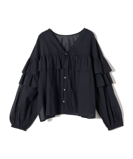 〈手洗い可能〉2WAY ラッフル ブラウス