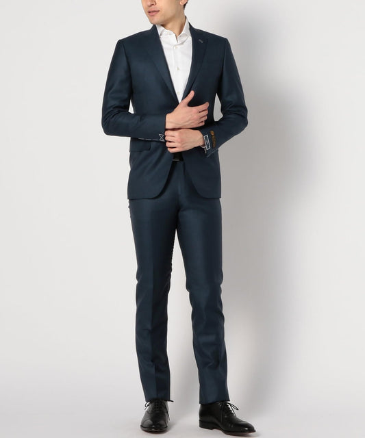 SD: 【ハンドライン】 ”LORO PIANA ウール&シルク” 2つボタン ノープリーツ スーツ