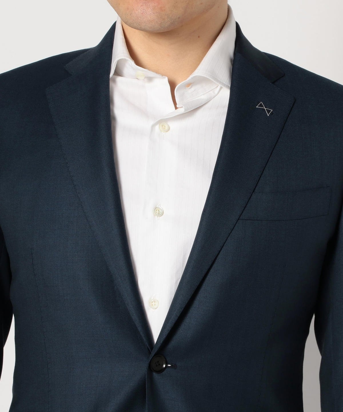 SD: 【ハンドライン】 ”LORO PIANA ウール&シルク” 2つボタン ノープリーツ スーツ