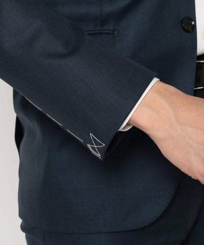 SD: 【ハンドライン】 ”LORO PIANA ウール&シルク” 2つボタン ノープリーツ スーツ