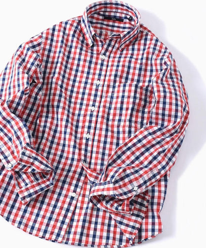 SHIPS: ドビー ギンガムチェック ボタンダウン シャツ