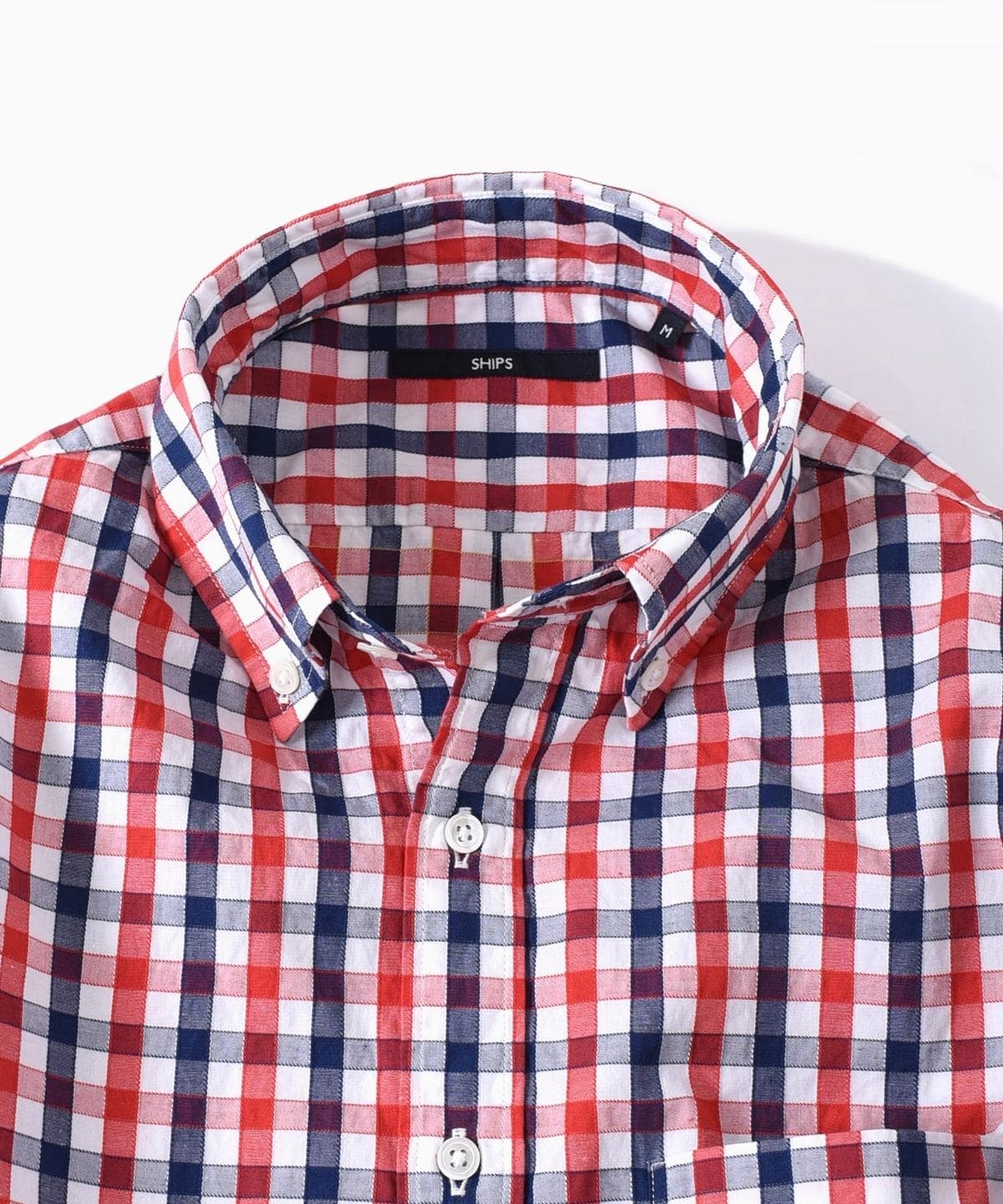 SHIPS: ドビー ギンガムチェック ボタンダウン シャツ