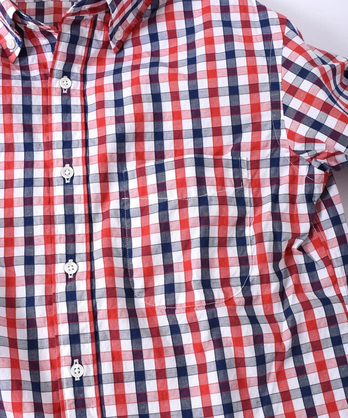 SHIPS: ドビー ギンガムチェック ボタンダウン シャツ