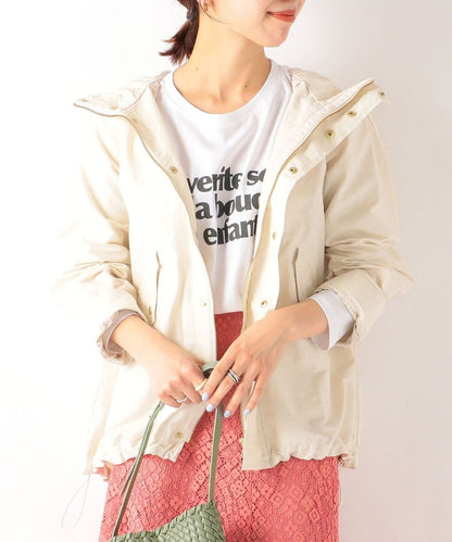 SHIPS any: フード ミディ ブルゾン