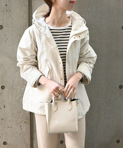 SHIPS any: フード ミディ ブルゾン