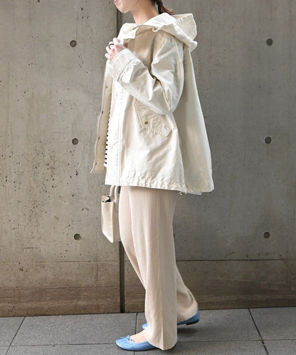 SHIPS any: フード ミディ ブルゾン