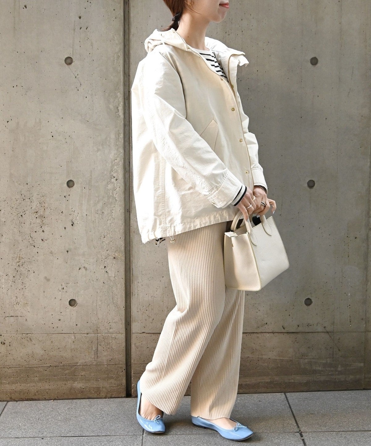 SHIPS any: フード ミディ ブルゾン