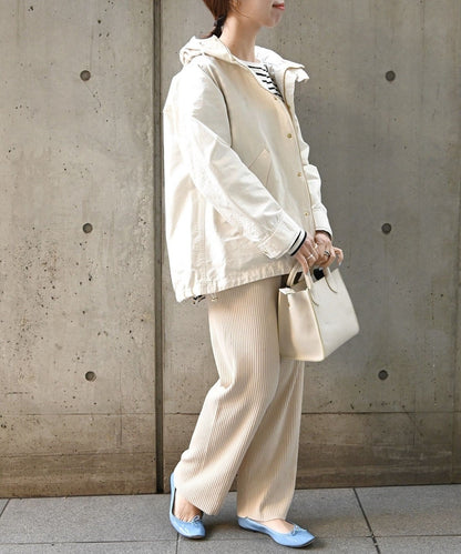 SHIPS any: フード ミディ ブルゾン