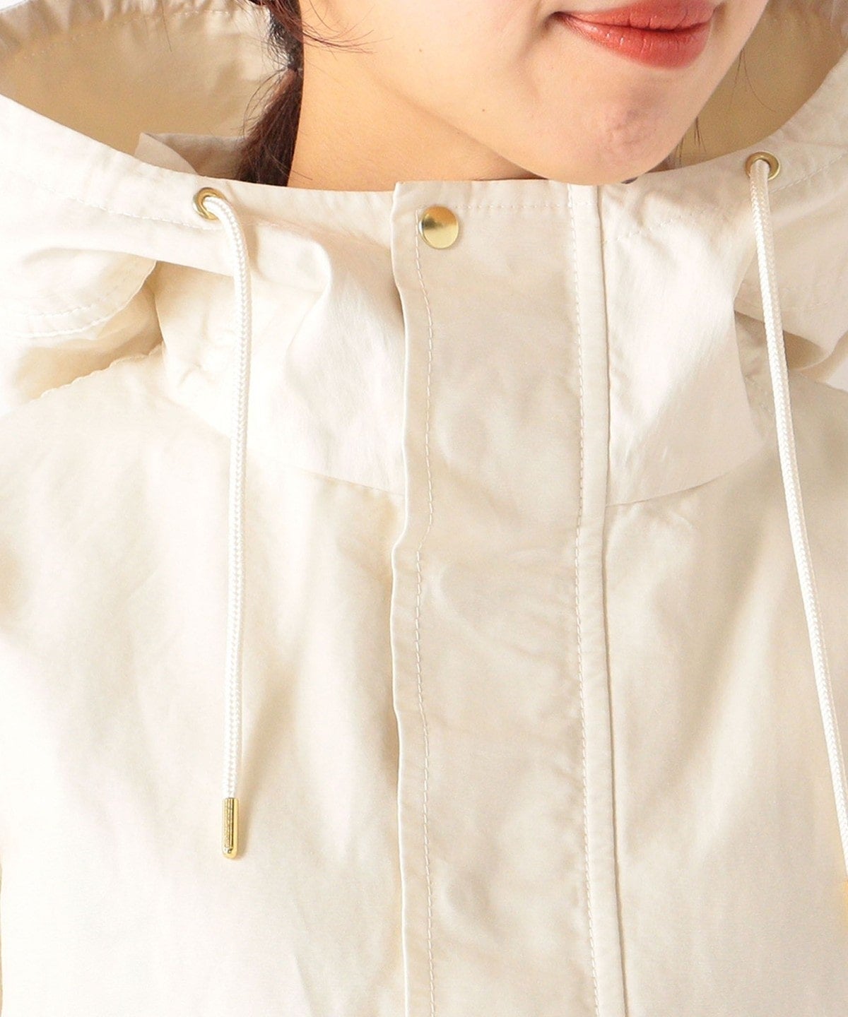 SHIPS any: フード ミディ ブルゾン