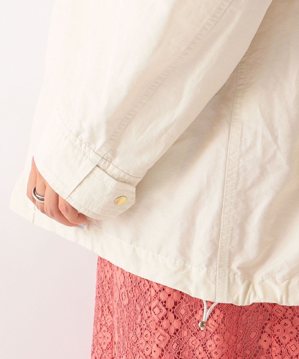 SHIPS any: フード ミディ ブルゾン