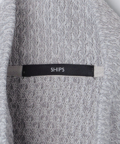 SHIPS: 〈手洗い可能〉コットン ローゲージ ドライバーズ ジップ ニット カーディガン