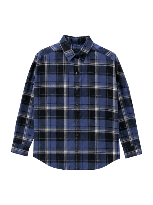 SHIPS:COTTON NEL SHIRT(CHK)